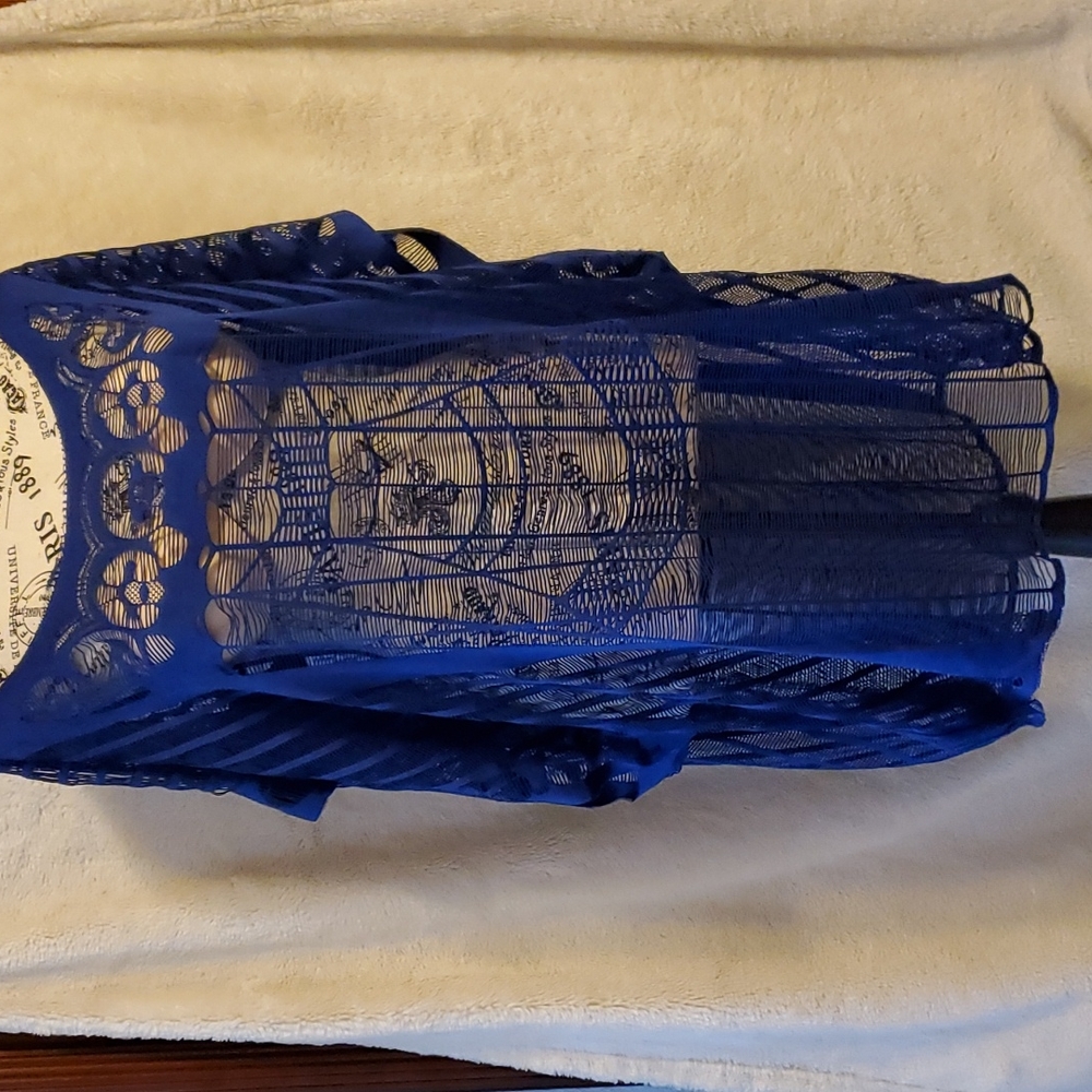 Blue swimsuit cover-up or tunic